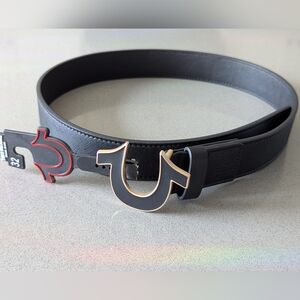 True Religion Black and Gold Belt